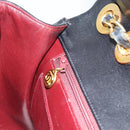 CHANEL Big Matelasse 34 Chain Shoulder Bag Lamb Skin Black Gold CC Auth 188990V-23