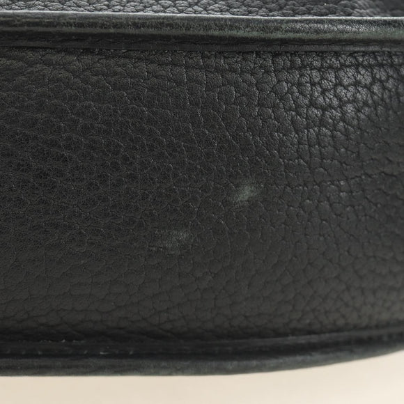 HERMES Evelyn 1 GM Bag Taurillon Leather Black Gold Auth 188991M