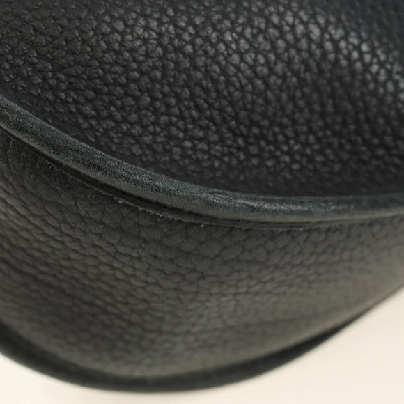 HERMES Evelyn 1 GM Bag Taurillon Leather Black Gold Auth 188991M
