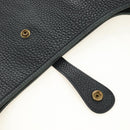 HERMES Evelyn 1 GM Bag Taurillon Leather Black Gold Auth 188991M-23