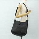 HERMES Evelyn 1 GM Bag Taurillon Leather Black Gold Auth 188991M-27