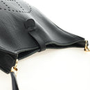 HERMES Evelyn 1 GM Bag Taurillon Leather Black Gold Auth 188991M-6