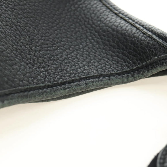 HERMES Evelyn 1 GM Bag Taurillon Leather Black Gold Auth 188991M