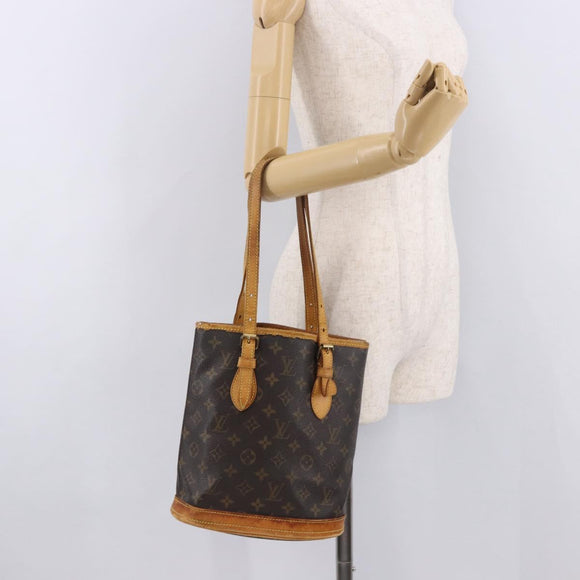 LOUIS VUITTON Monogram Bucket PM Schoudertas M42238 LV Auth 188993