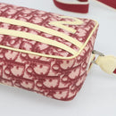 Christian Dior Trotter Canvas Shoulder Bag PVC Red Silver Auth 188995A-10