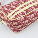Christian Dior Trotter Canvas Shoulder Bag PVC Red Silver Auth 188995A-11