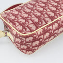 Christian Dior Trotter Canvas Shoulder Bag PVC Red Silver Auth 188995A-13