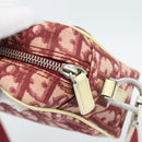 Christian Dior Trotter Canvas Shoulder Bag PVC Red Silver Auth 188995A-14