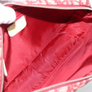 Christian Dior Trotter Canvas Shoulder Bag PVC Red Silver Auth 188995A-16