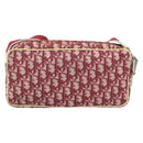 Christian Dior Trotter Canvas Shoulder Bag PVC Red Silver Auth 188995A-3