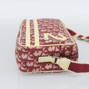 Christian Dior Trotter Canvas Shoulder Bag PVC Red Silver Auth 188995A-5