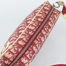 Christian Dior Trotter Canvas Shoulder Bag PVC Red Silver Auth 188995A-6