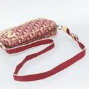 Christian Dior Trotter Canvas Shoulder Bag PVC Red Silver Auth 188995A-7