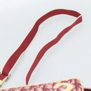 Christian Dior Trotter Canvas Shoulder Bag PVC Red Silver Auth 188995A-8