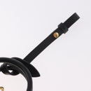 Miu Miu Matelasse Pouch Bag Charm Leather Black Gold Auth 188997M-9