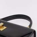 CELINE Hand Bag Leather Black Gold Auth 188999A-8