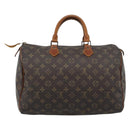 LOUIS VUITTON Monogram Speedy 35 Hand Bag M41524 LV Auth 189003-2