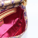 FENDI Zucca Canvas Mamma Baguette Shoulder Bag Purple Gold Auth 189005SAM-19