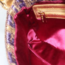 FENDI Zucca Canvas Mamma Baguette Shoulder Bag Purple Gold Auth 189005SAM-20