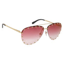 LOUIS VUITTON The Party Sunglasses metal Gold Tone Z2350U LV Auth 189007-1