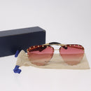 LOUIS VUITTON The Party Sunglasses metal Gold Tone Z2350U LV Auth 189007-12