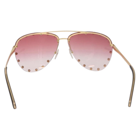 LOUIS VUITTON The Party Sunglasses metal Gold Tone Z2350U LV Auth 189007