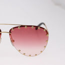 LOUIS VUITTON The Party Sunglasses metal Gold Tone Z2350U LV Auth 189007-4