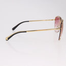 LOUIS VUITTON The Party Sunglasses metal Gold Tone Z2350U LV Auth 189007-5