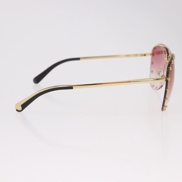 LOUIS VUITTON The Party Sunglasses metal Gold Tone Z2350U LV Auth 189007