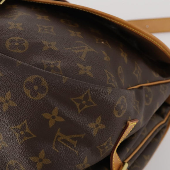 LOUIS VUITTON Monogram Saumur 35 Shoulder Bag M42254 LV Auth 189010A