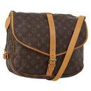 LOUIS VUITTON Monogram Saumur 35 Shoulder Bag M42254 LV Auth 189010A-1