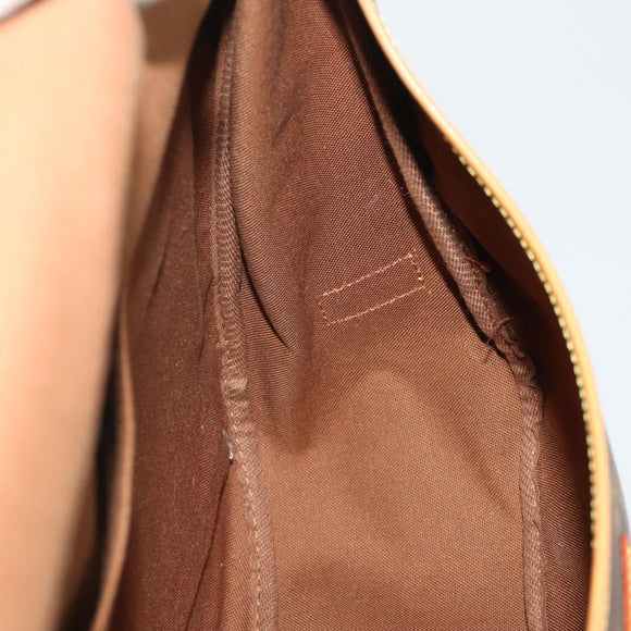 LOUIS VUITTON Monogram Saumur 35 Shoulder Bag M42254 LV Auth 189010A