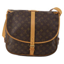 LOUIS VUITTON Monogram Saumur 35 Shoulder Bag M42254 LV Auth 189010A-2