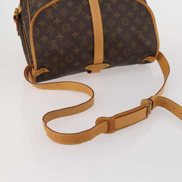 LOUIS VUITTON Monogram Saumur 35 Shoulder Bag M42254 LV Auth 189010A