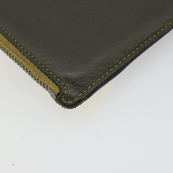 LOEWE Puzzle Card Case Leather Multicolor Silver Auth 189011