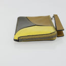 LOEWE Puzzle Card Case Leather Multicolor Silver Auth 189011-3