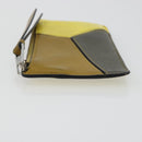 LOEWE Puzzle Card Case Leather Multicolor Silver Auth 189011-4
