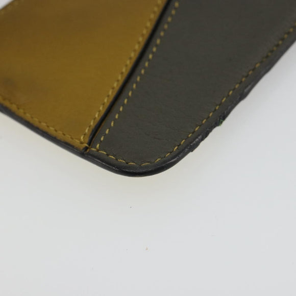 LOEWE Puzzle Card Case Leather Multicolor Silver Auth 189011