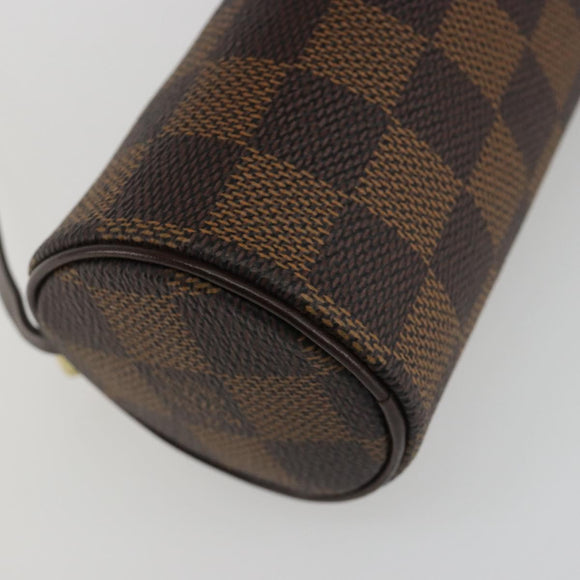 LOUIS VUITTON Damier Ebene Papillon Pouch LV Auth 189012