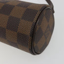 LOUIS VUITTON Damier Ebene Papillon Pouch LV Auth 189012-12