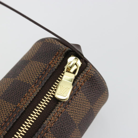 LOUIS VUITTON Damier Ebene Papillon Pouch LV Auth 189012
