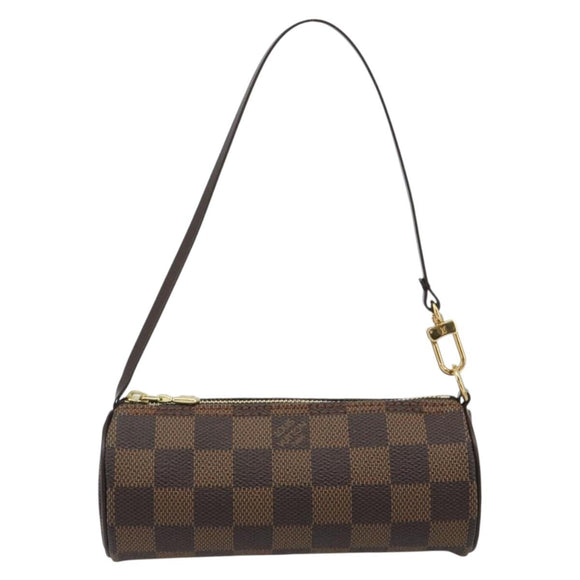 LOUIS VUITTON Damier Ebene Papillon Pouch LV Auth 189012