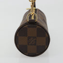 LOUIS VUITTON Damier Ebene Papillon Pouch LV Auth 189012-4