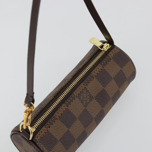 LOUIS VUITTON Damier Ebene Papillon Pouch LV Auth 189012