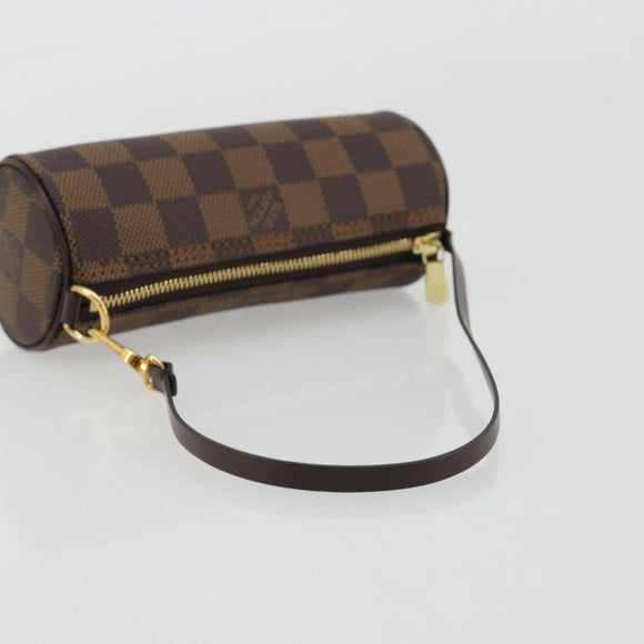 LOUIS VUITTON Damier Ebene Papillon Pouch LV Auth 189012