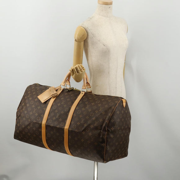 LOUIS VUITTON Monogram Keepall 60 Boston Bag M41422 LV Auth 189013A