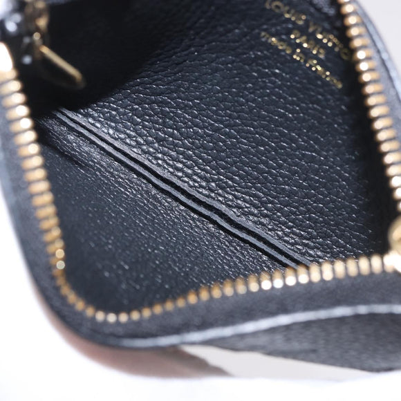 LOUIS VUITTON Monogram Empreinte Pochette Cles Purse Black M28796 Auth 189015V