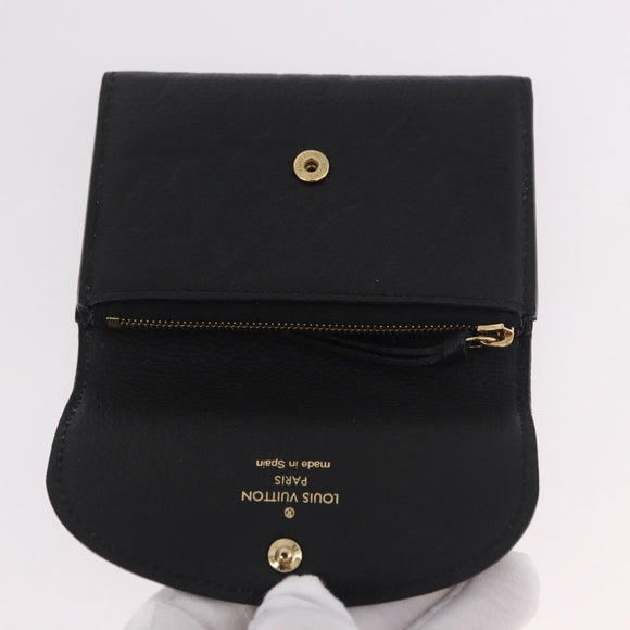 LOUIS VUITTON Monogram Empreinte Porte Monnaie Rosary Black M81455 Auth 189016