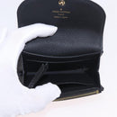 LOUIS VUITTON Monogram Empreinte Porte Monnaie Rosary Black M81455 Auth 189016-9
