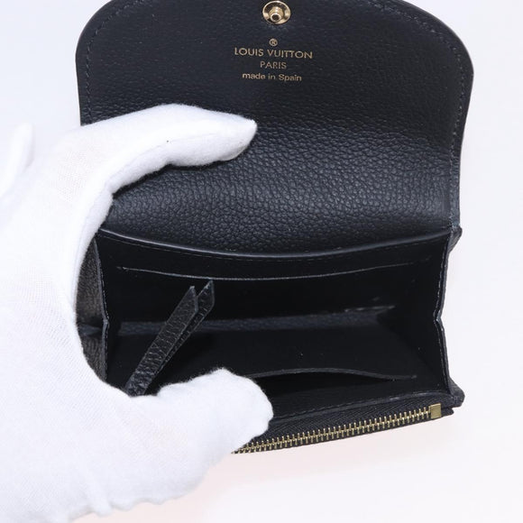 LOUIS VUITTON Monogram Empreinte Porte Monnaie Rosary Black M81455 Auth 189016